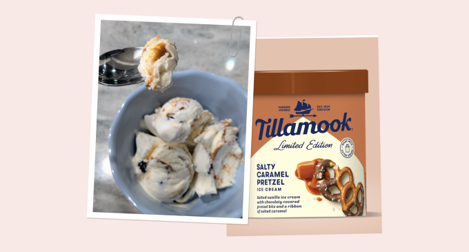 helado de pretzel de caramelo salado tillamook