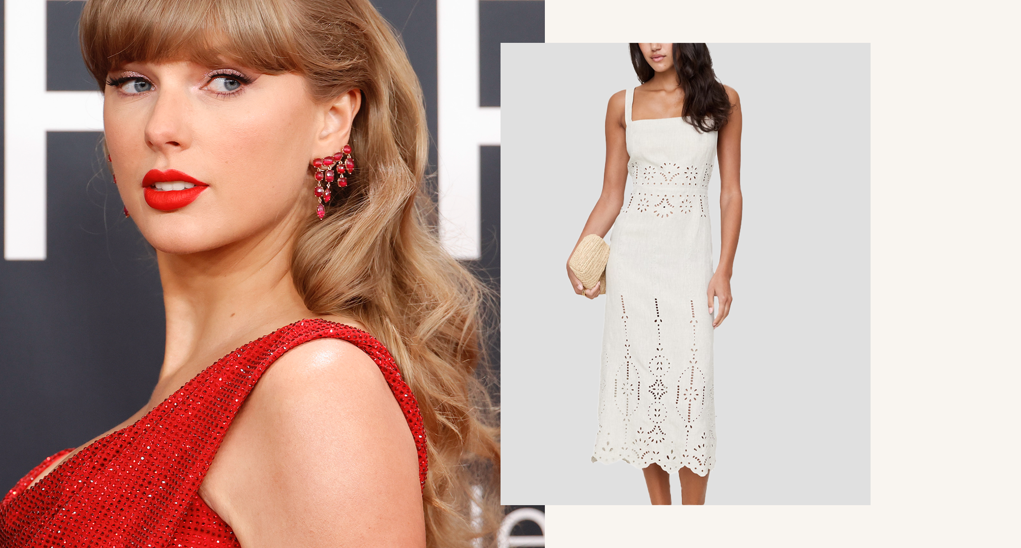 Estoy copiando totalmente el vestido de ojal blanco de Taylor Swift
