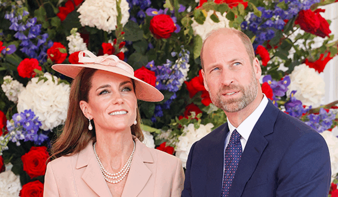 Kate Middleton Wows en rosa y está unido con el Príncipe William