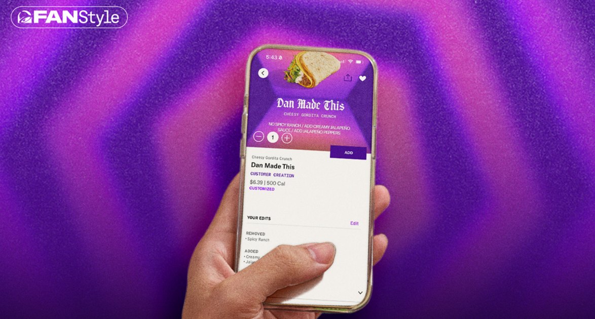 Taco Bell Fan Función de la aplicación de estilo de fanático