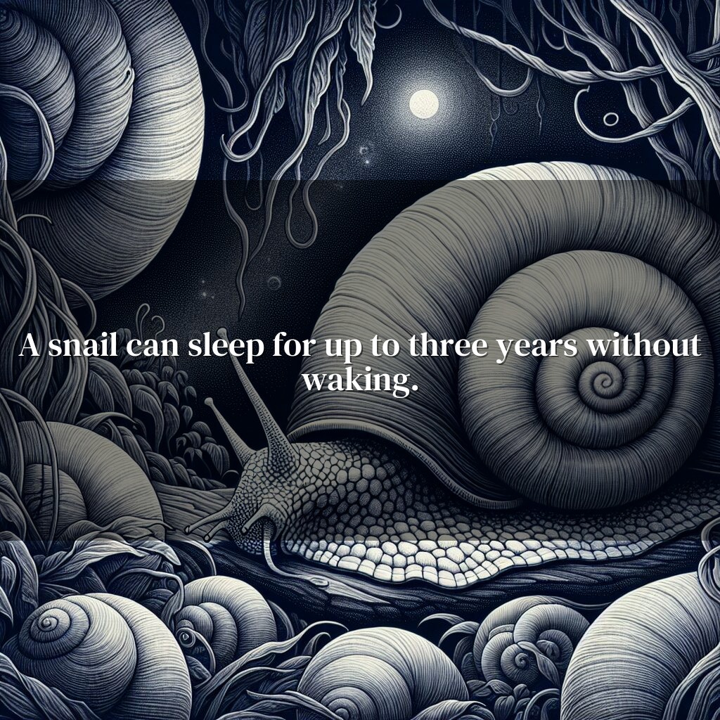Un caracol puede dormir hasta tres años sin despertarse.