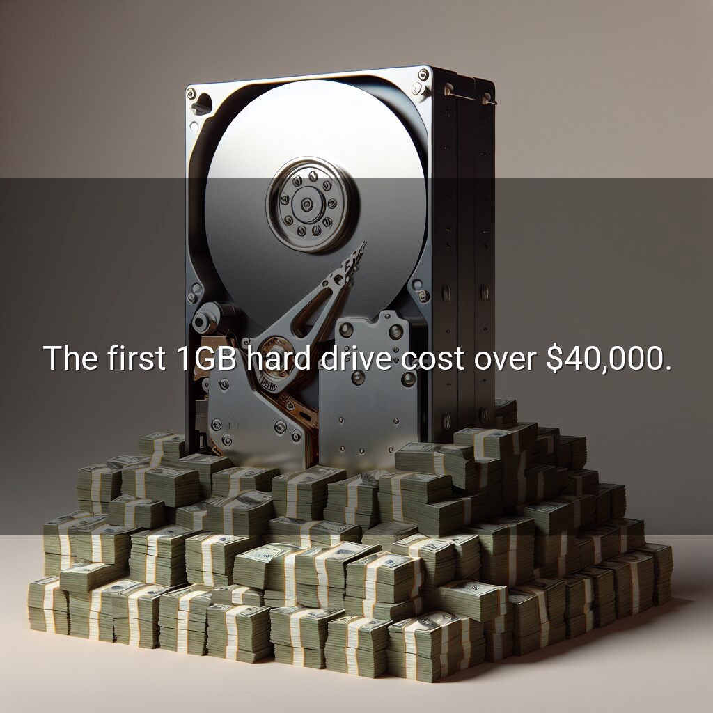 El primer disco duro de 1 GB costó más de 40.000 dólares.