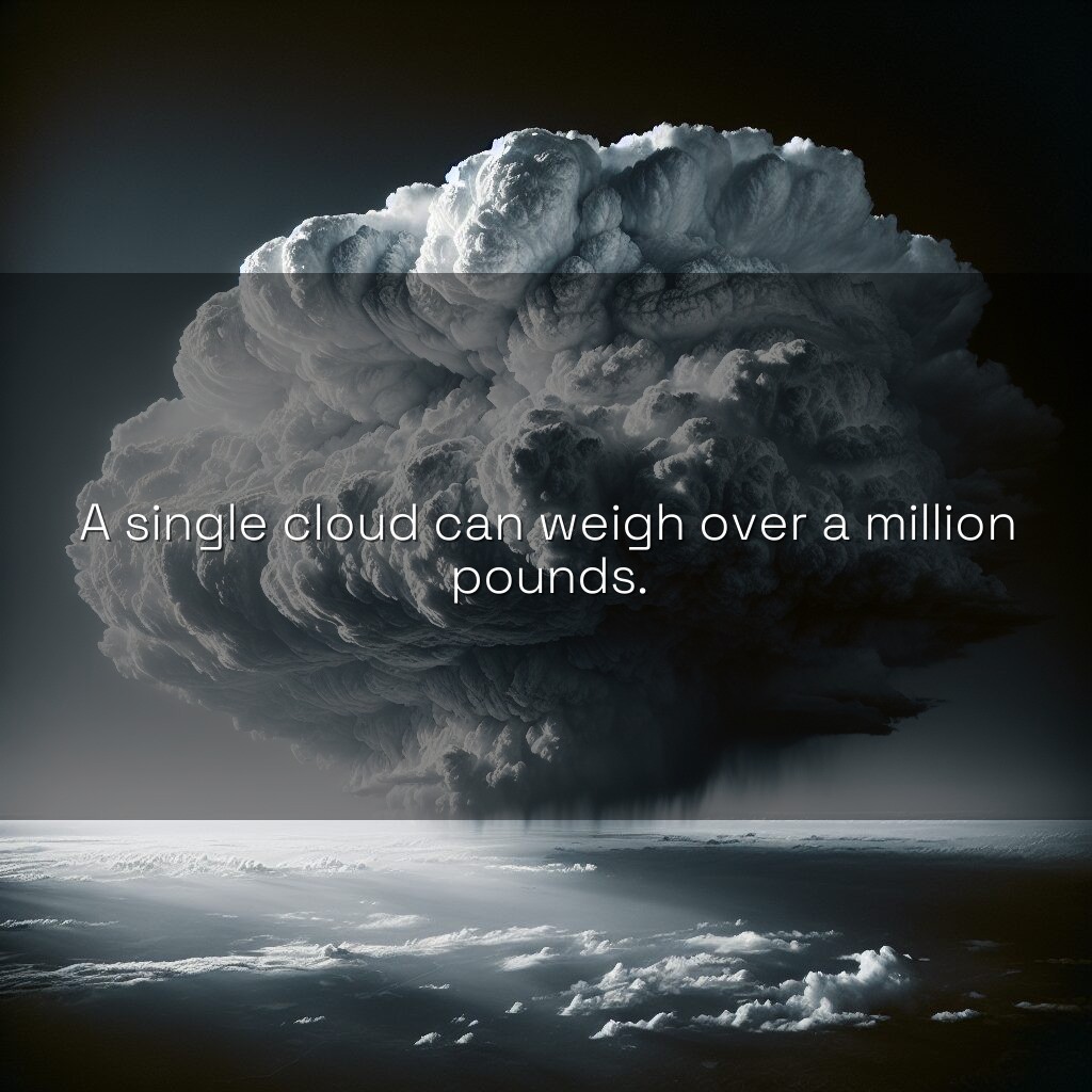 Una sola nube puede pesar más de un millón de libras.