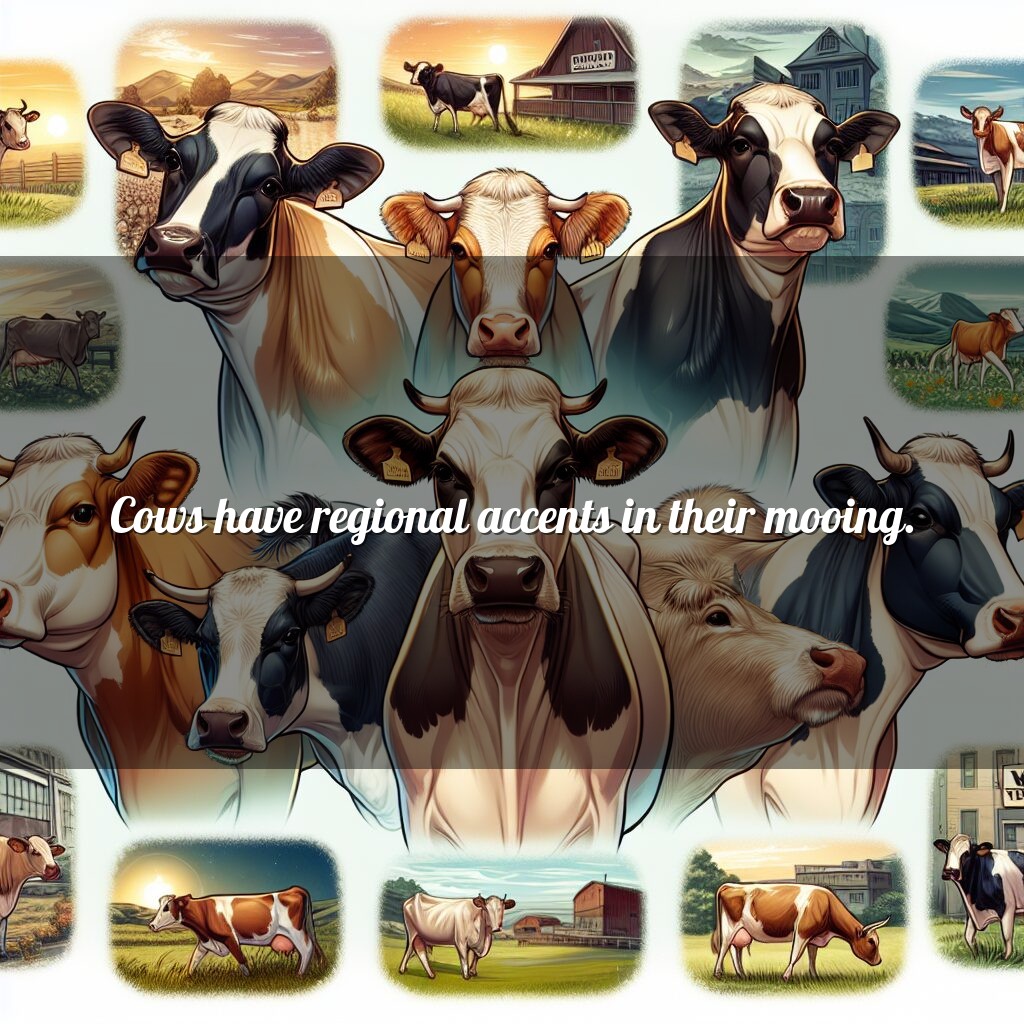 Las vacas tienen acentos regionales en sus mugidos.