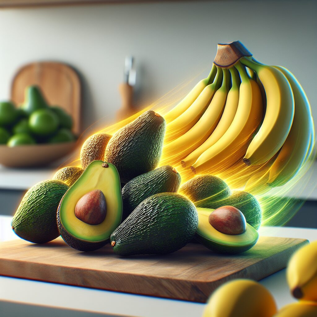 Los aguacates maduran más rápido que los plátanos.
