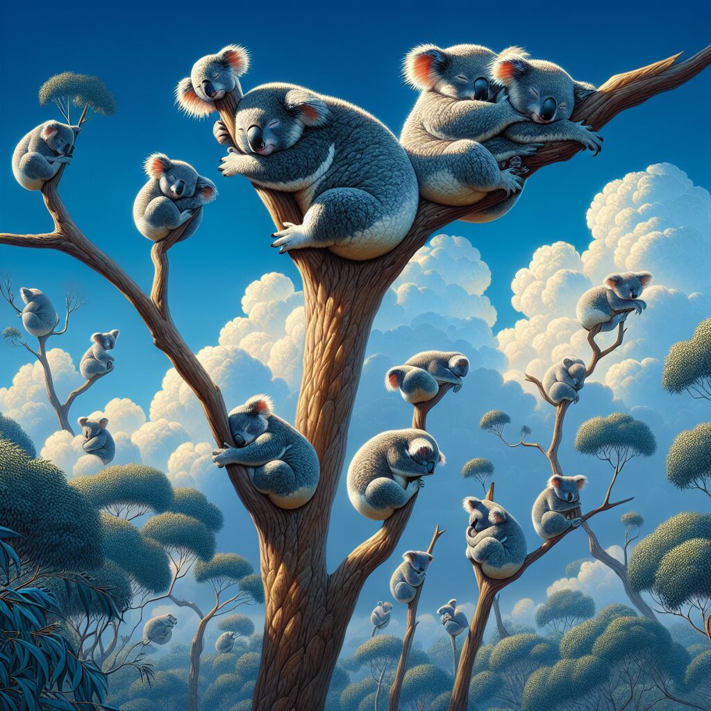 Los koalas duermen hasta 22 horas al día.