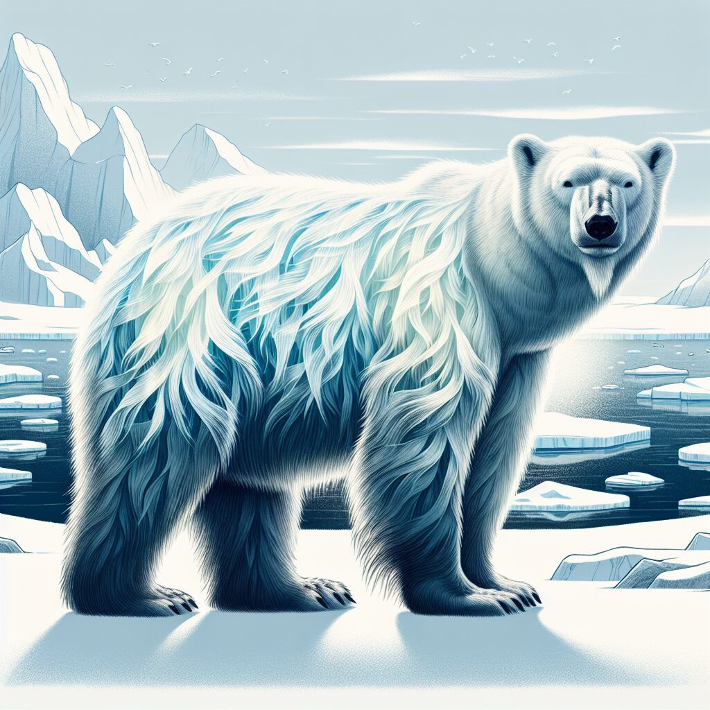 El pelaje del oso polar es en realidad transparente.