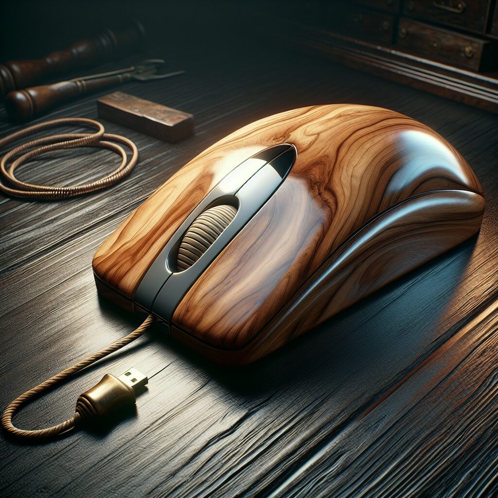 El primer ratón de ordenador estaba hecho de madera.