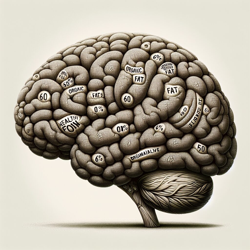 El cerebro humano está compuesto en un 60% de grasa.
