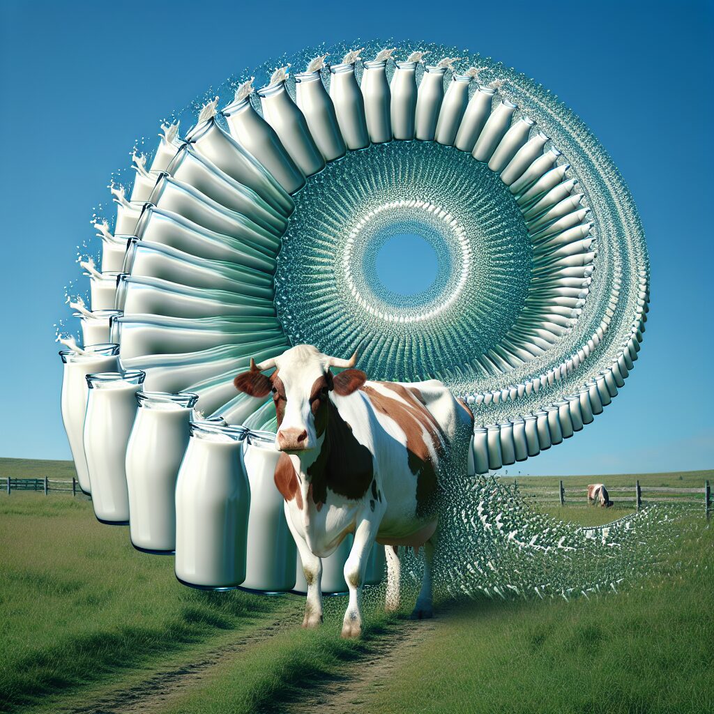 La increíble producción de leche de vaca
