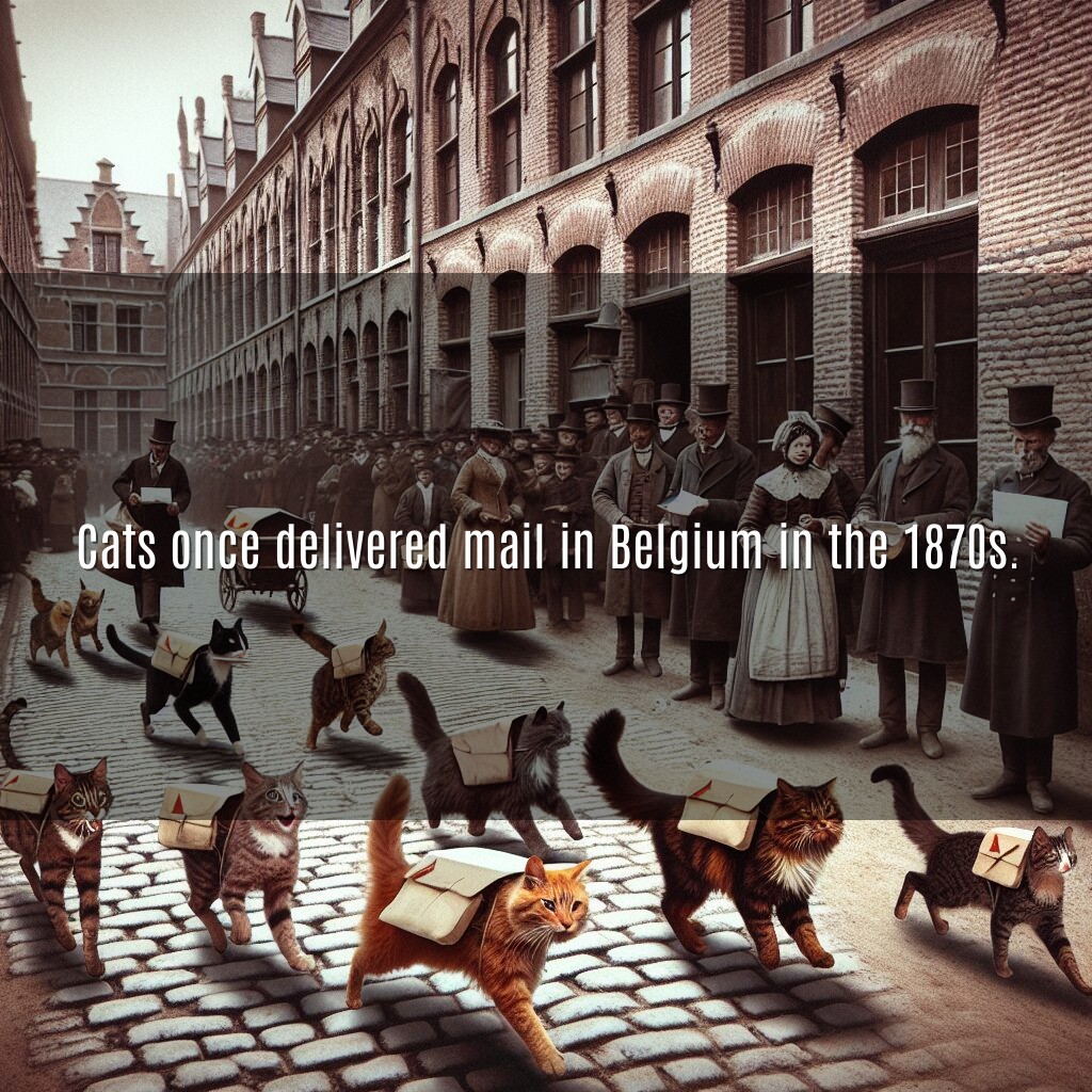 En Bélgica, en la década de 1870, los gatos repartían correo.