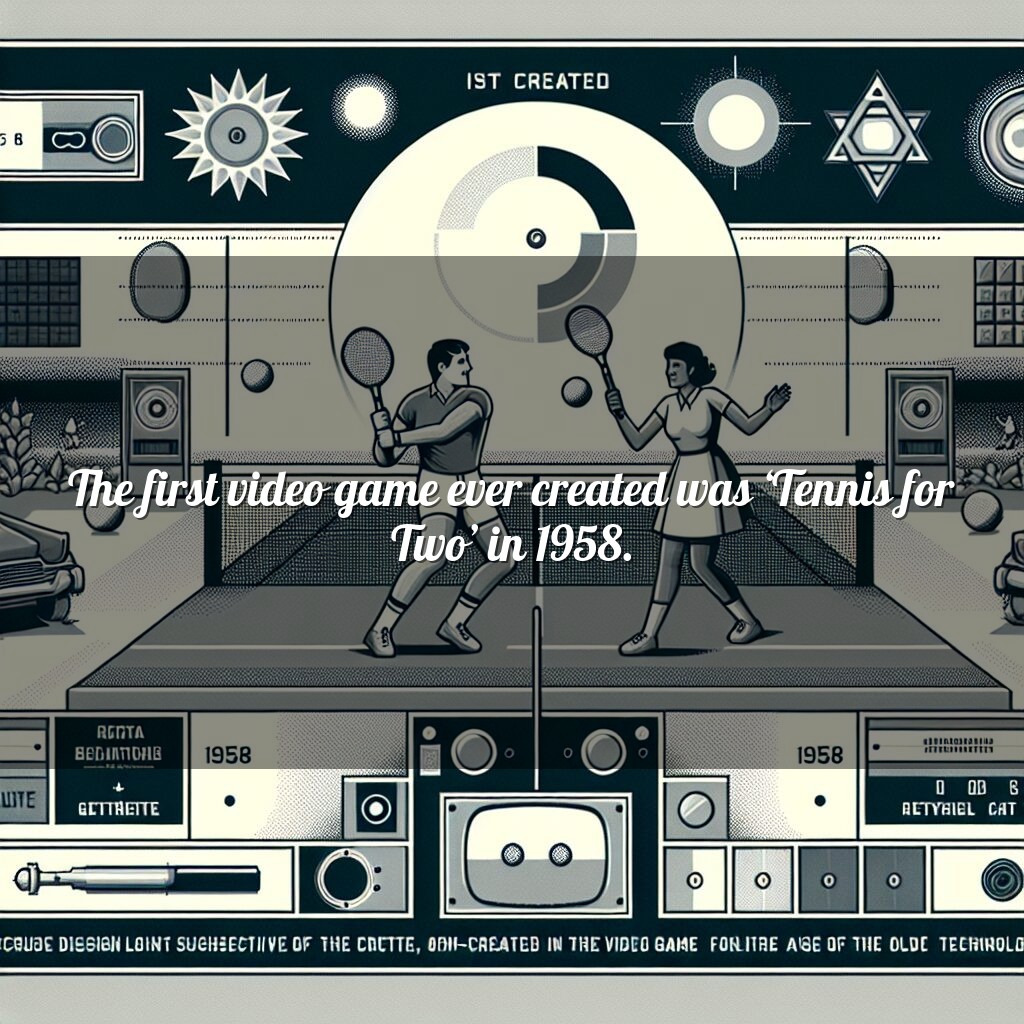 El primer videojuego jamás creado fue ‘Tenis para dos’ en 1958.