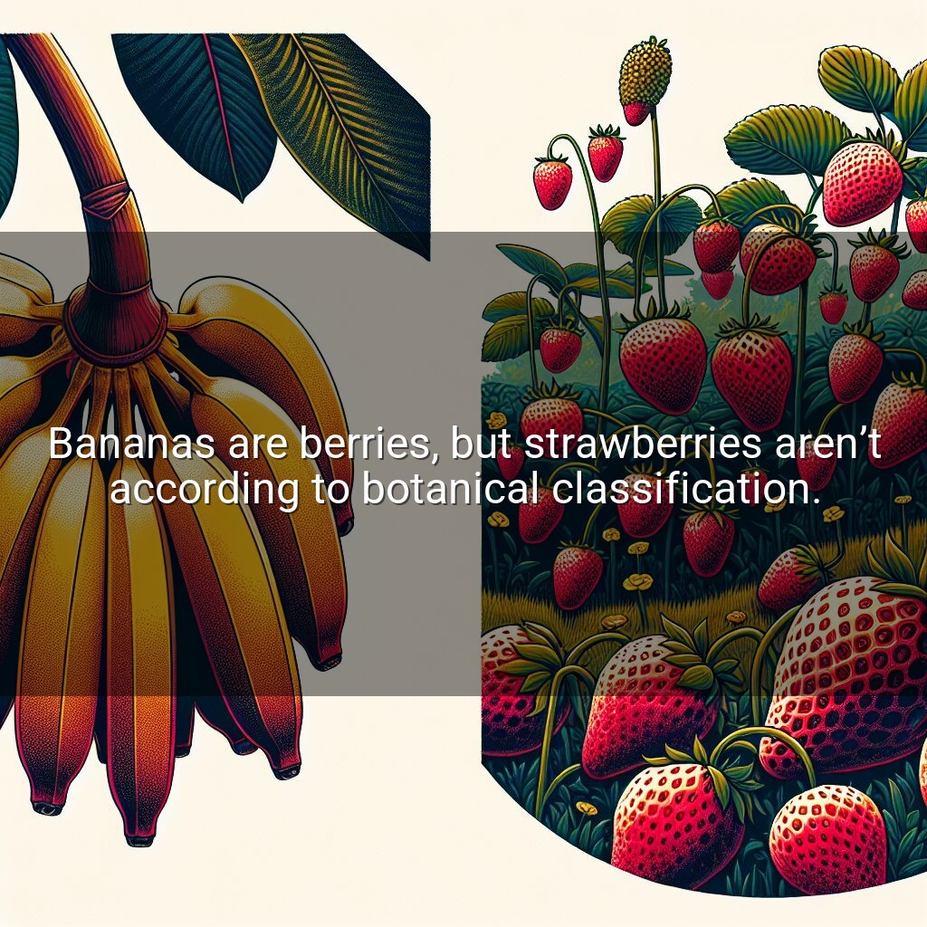 Los plátanos son bayas, las fresas no