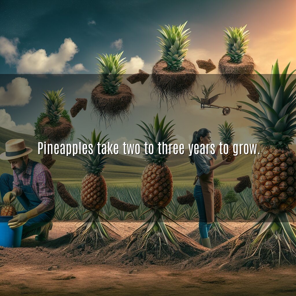 El ciclo de crecimiento de las piñas