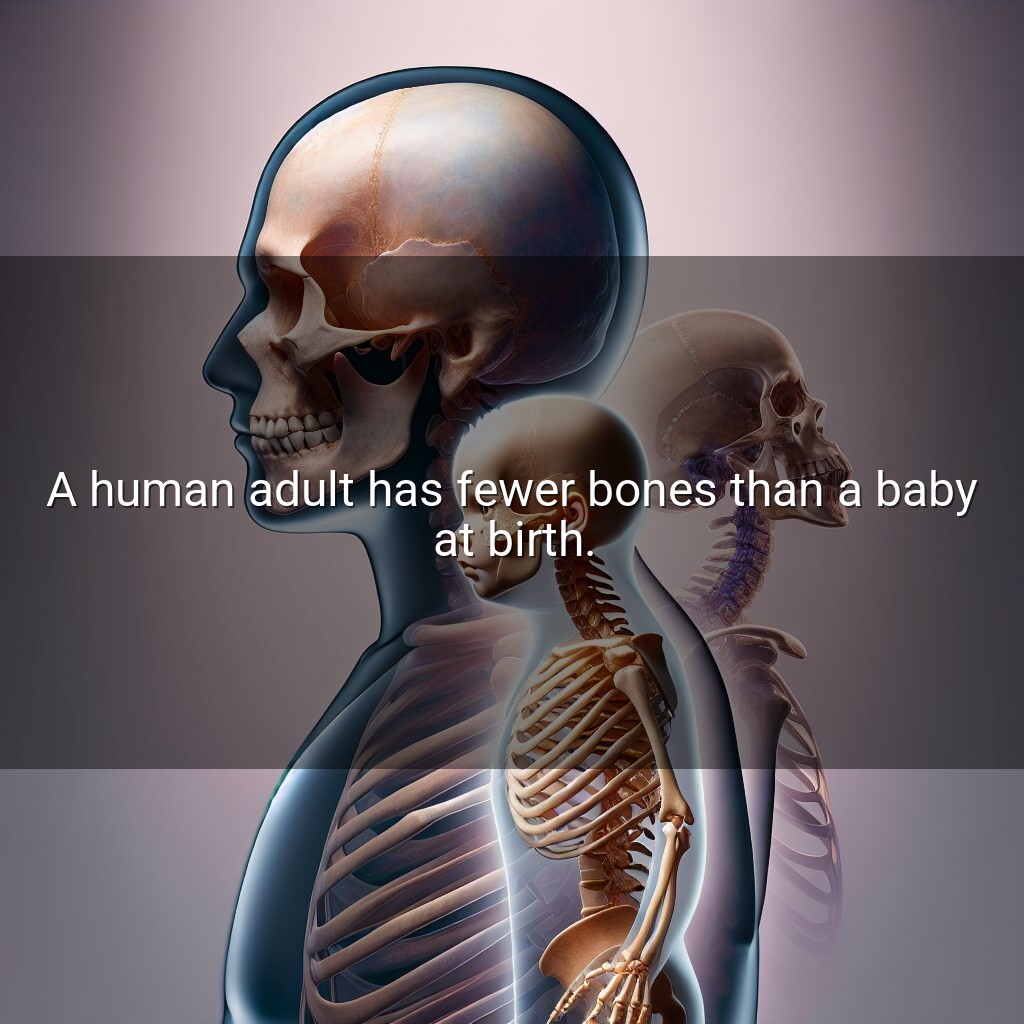Los adultos tienen menos huesos que los bebés