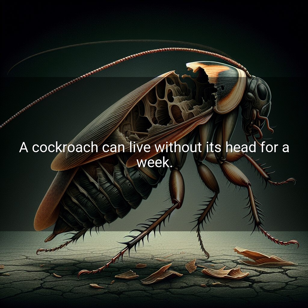 Cucarachas: sobrevivir sin cabeza