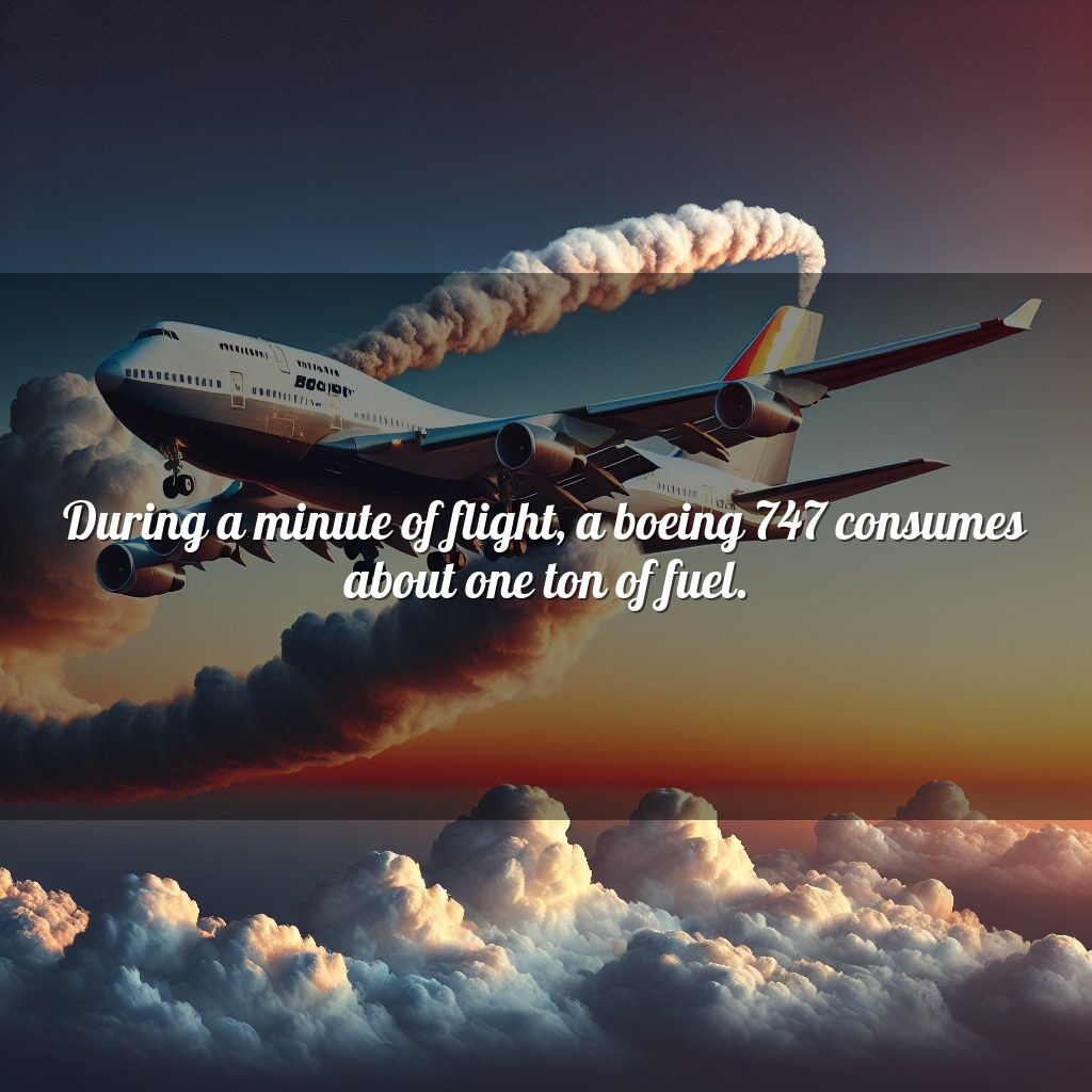 El consumo de combustible del Boeing 747 sorprende