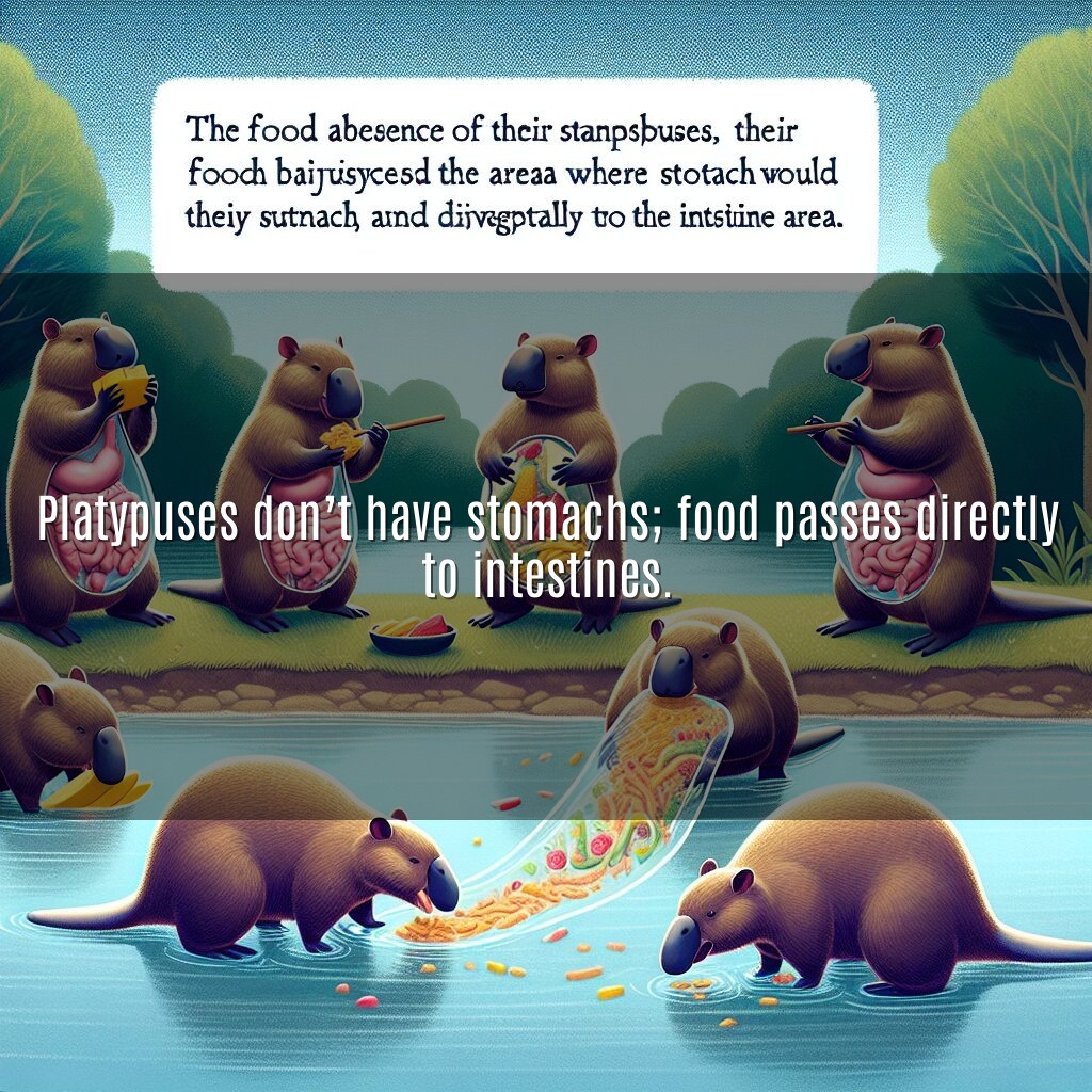 Ornitorrincos sin estómago
