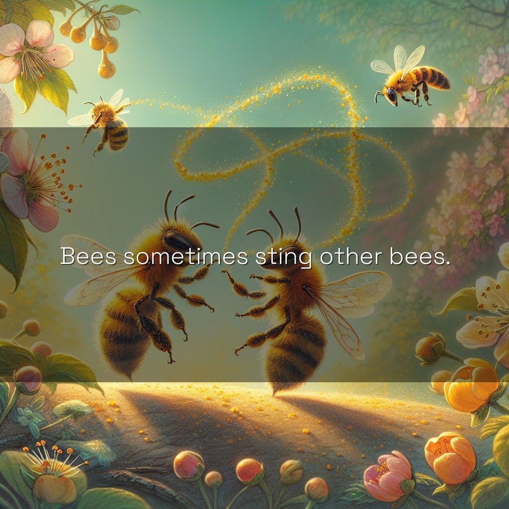 Por qué las abejas se pican entre sí