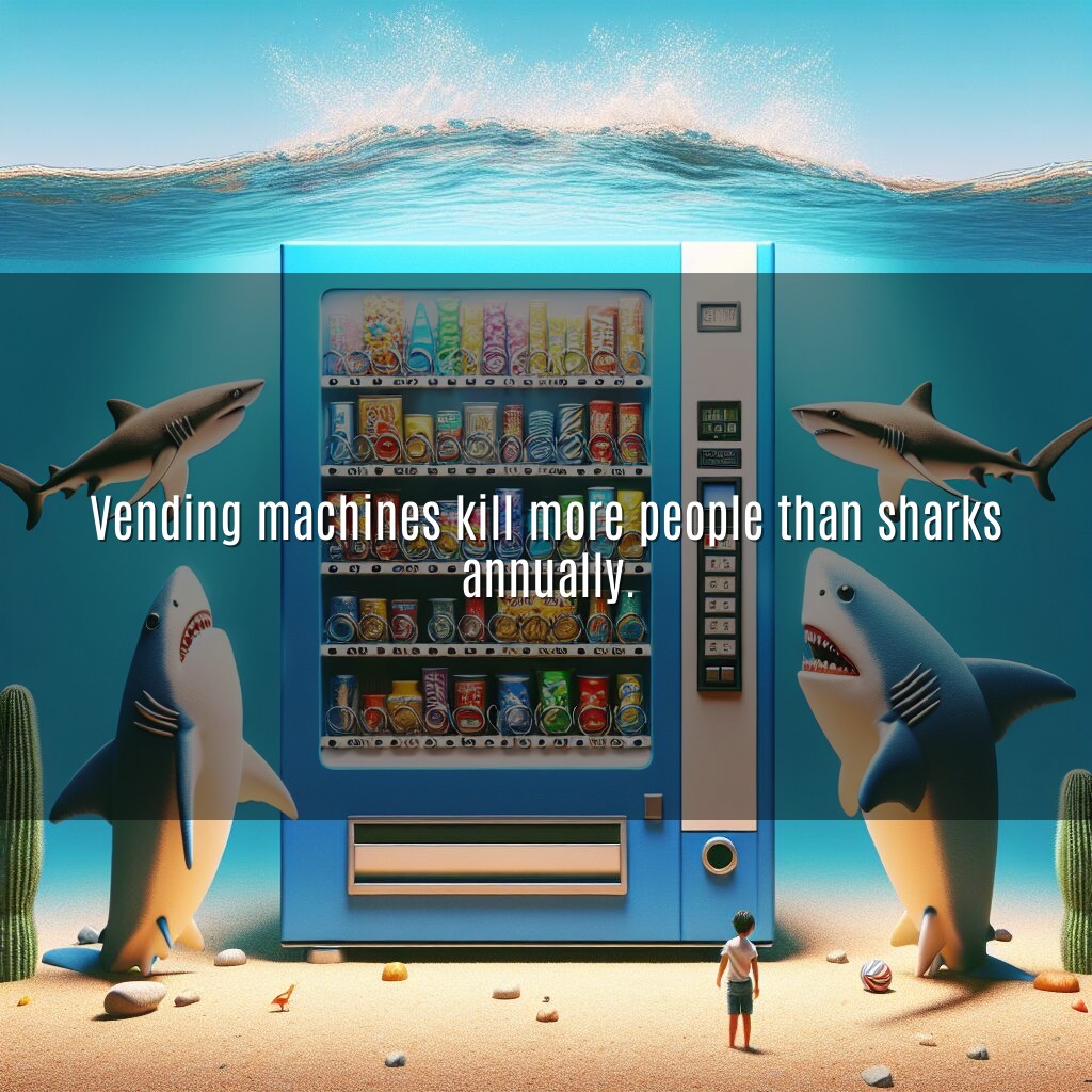 Las máquinas expendedoras matan más que tiburones