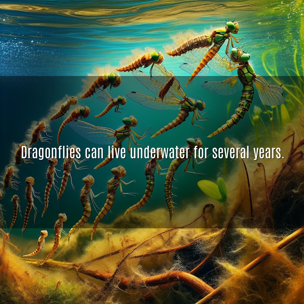 Libélulas: esperanza de vida submarina