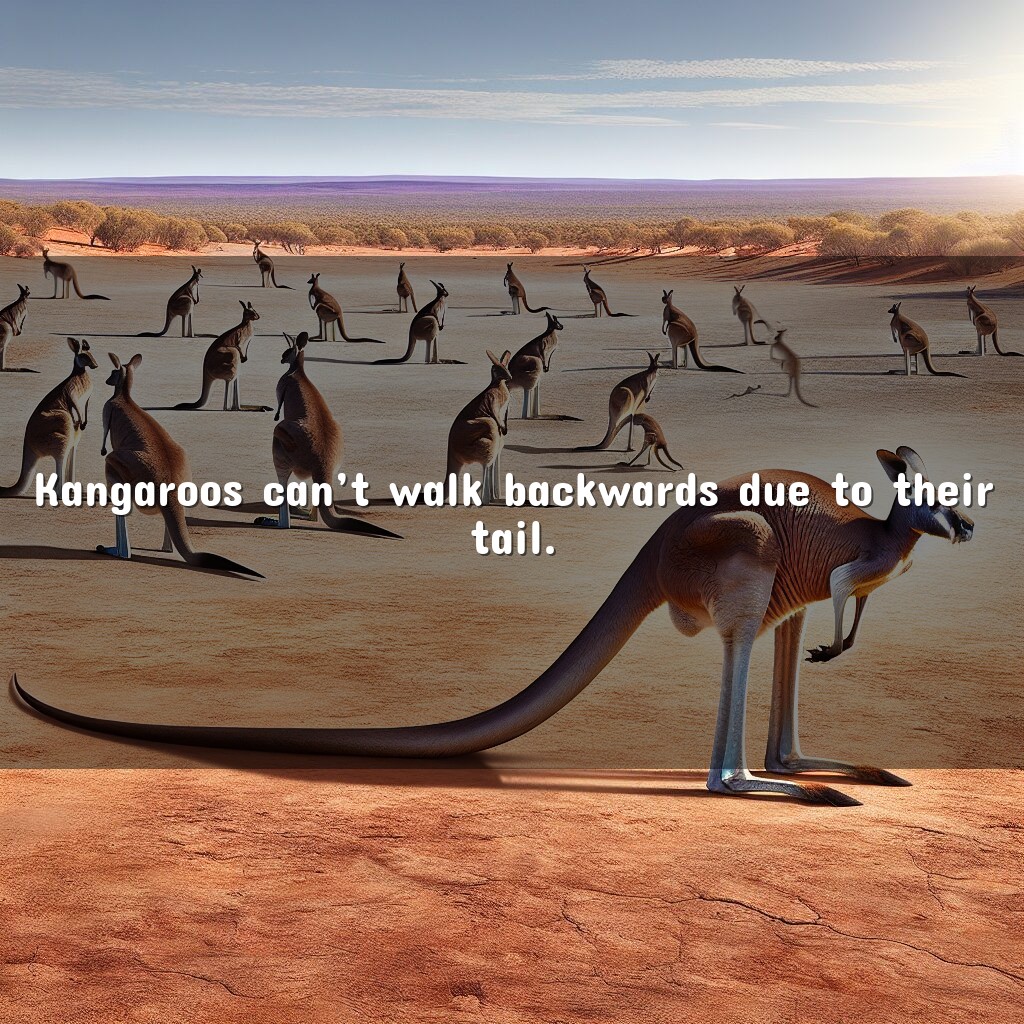 Por qué los canguros no pueden caminar hacia atrás