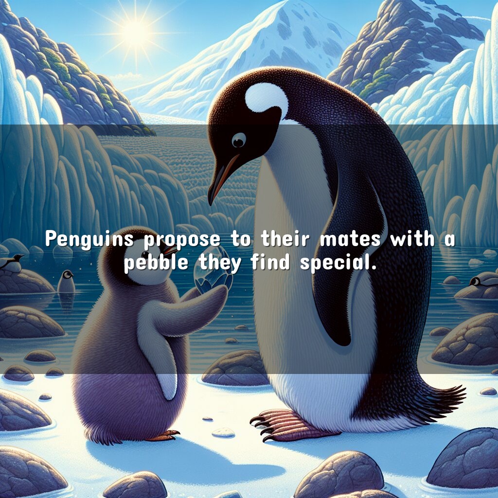La propuesta del guijarro: rituales de amor de los pingüinos