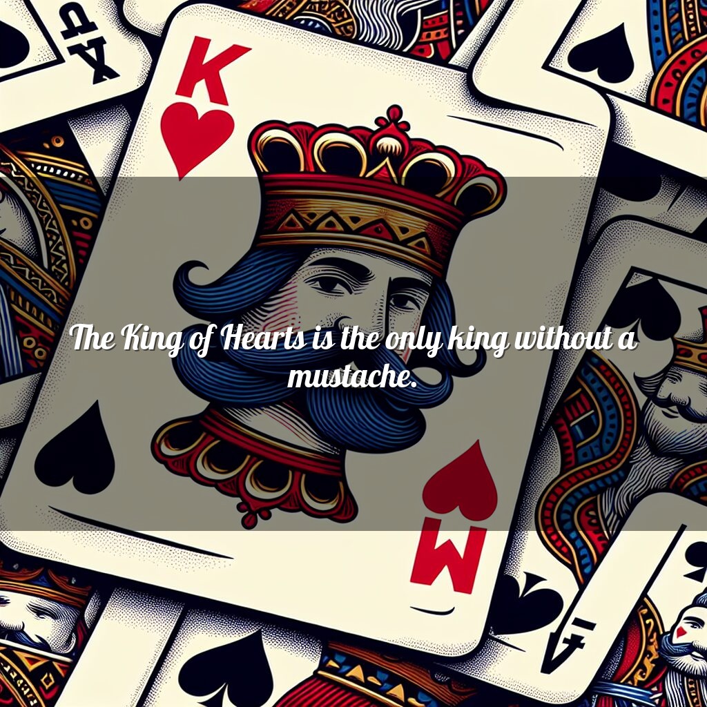 Por qué el rey de corazones carece de bigote