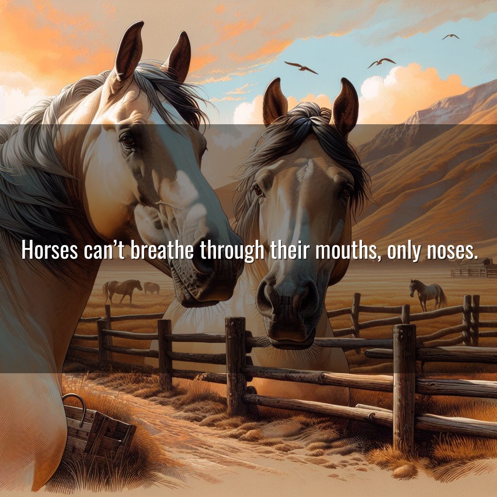 La respiración nasal única de los caballos