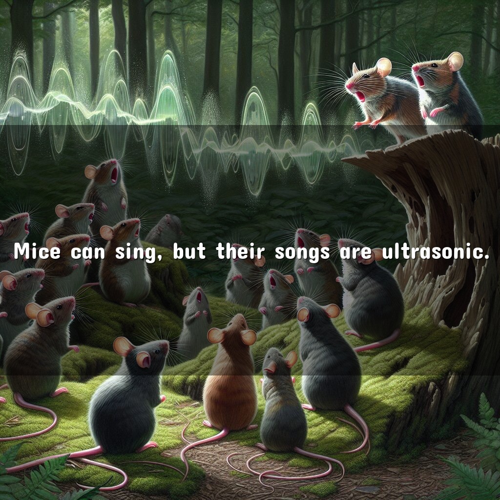 Los ratones cantan en frecuencias ultrasónicas