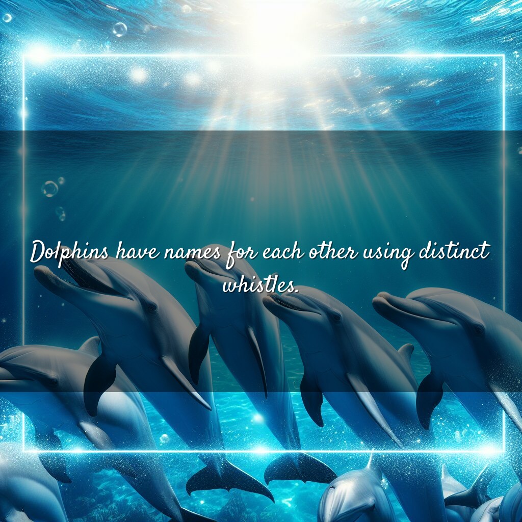 Los delfines usan silbatos como nombres