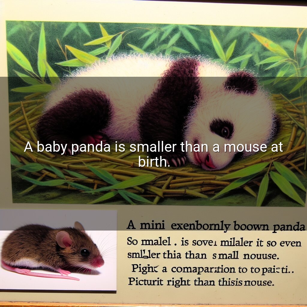 Bebé Panda: ¡Más pequeño que un ratón!