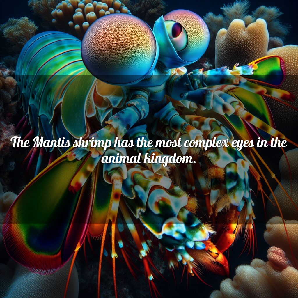 Explicación de los ojos complejos del camarón mantis