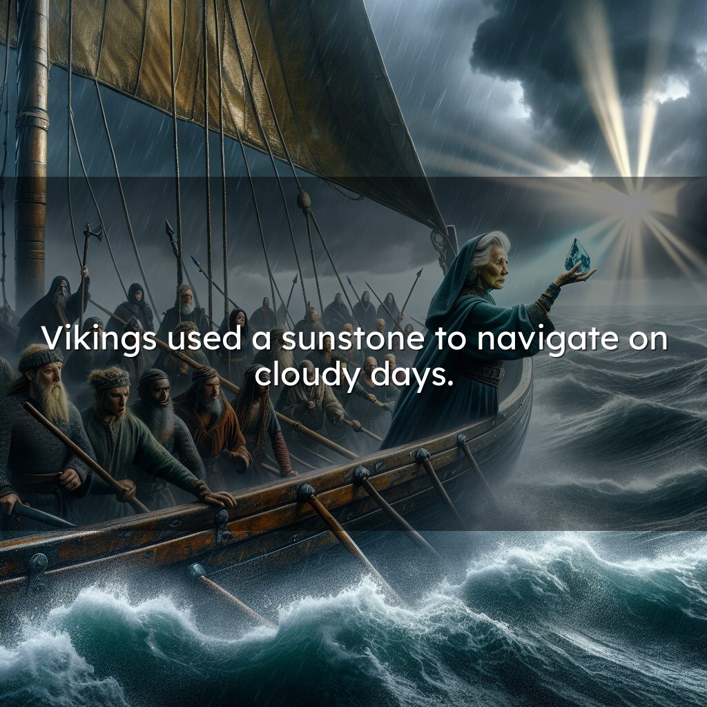 Piedra solar de los vikingos: navegación en días nublados