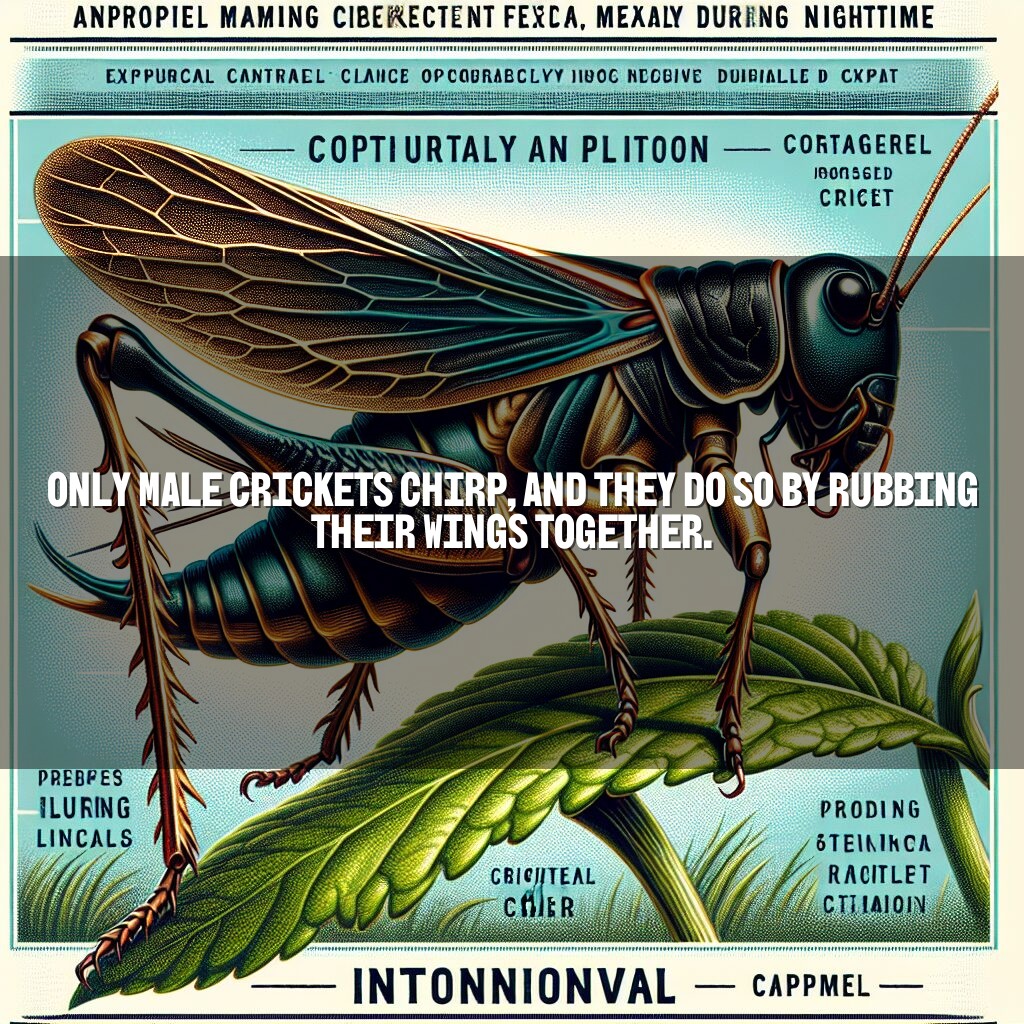 ¿Por qué solo chirrían los grillos machos?