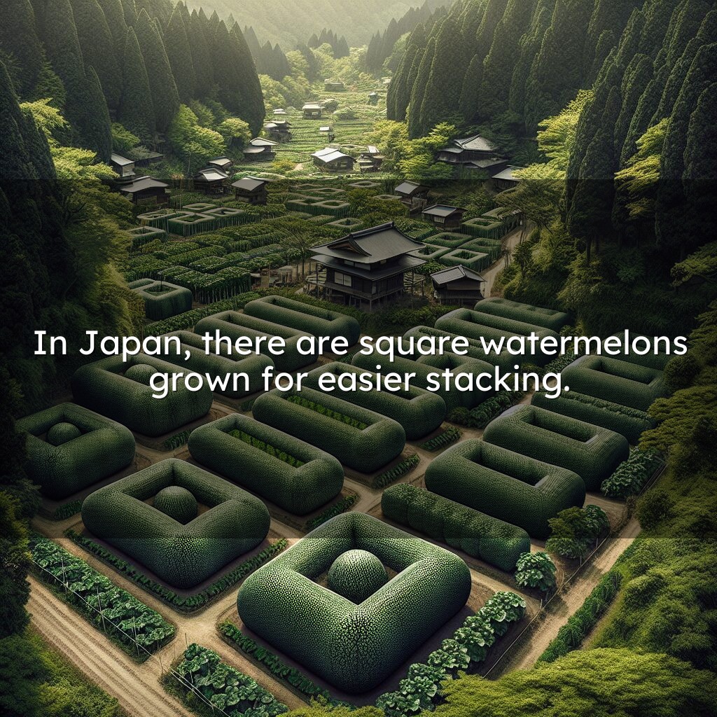 Sandías cuadradas en Japón: una innovación única