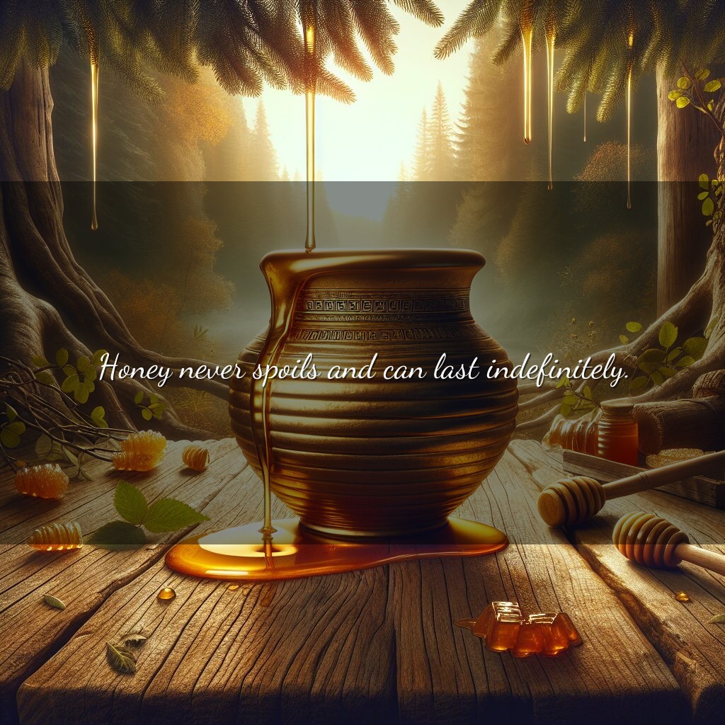 La miel nunca se estropea y puede durar indefinidamente.