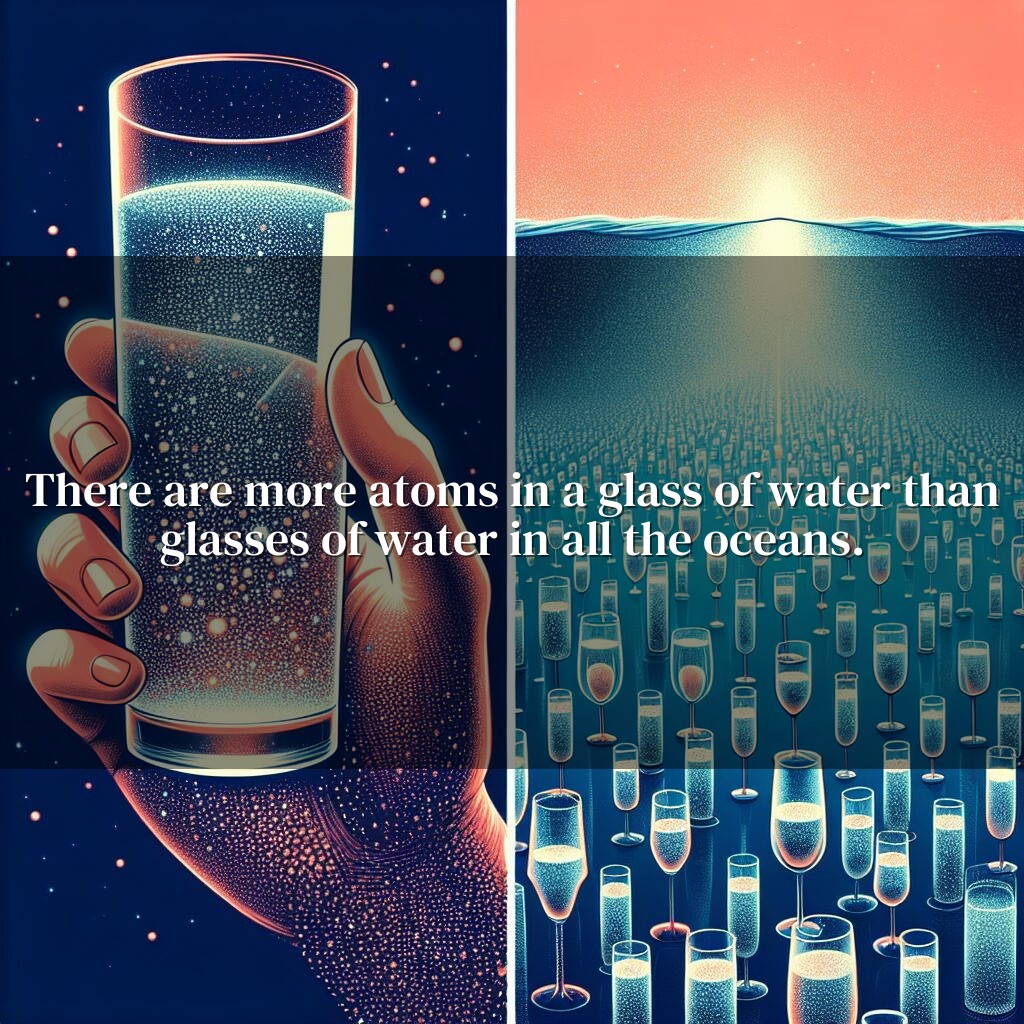 Átomos en un vaso de agua: hechos sorprendentes