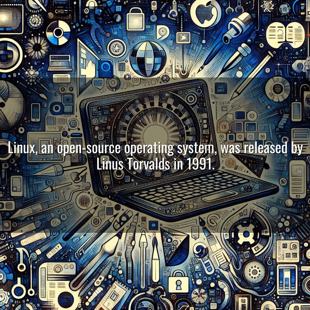 Linux, un sistema operativo de código abierto, fue lanzado por Linus Torvalds en 1991.