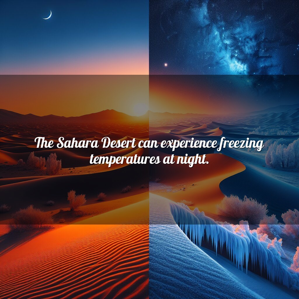 El frío nocturno del desierto del Sahara