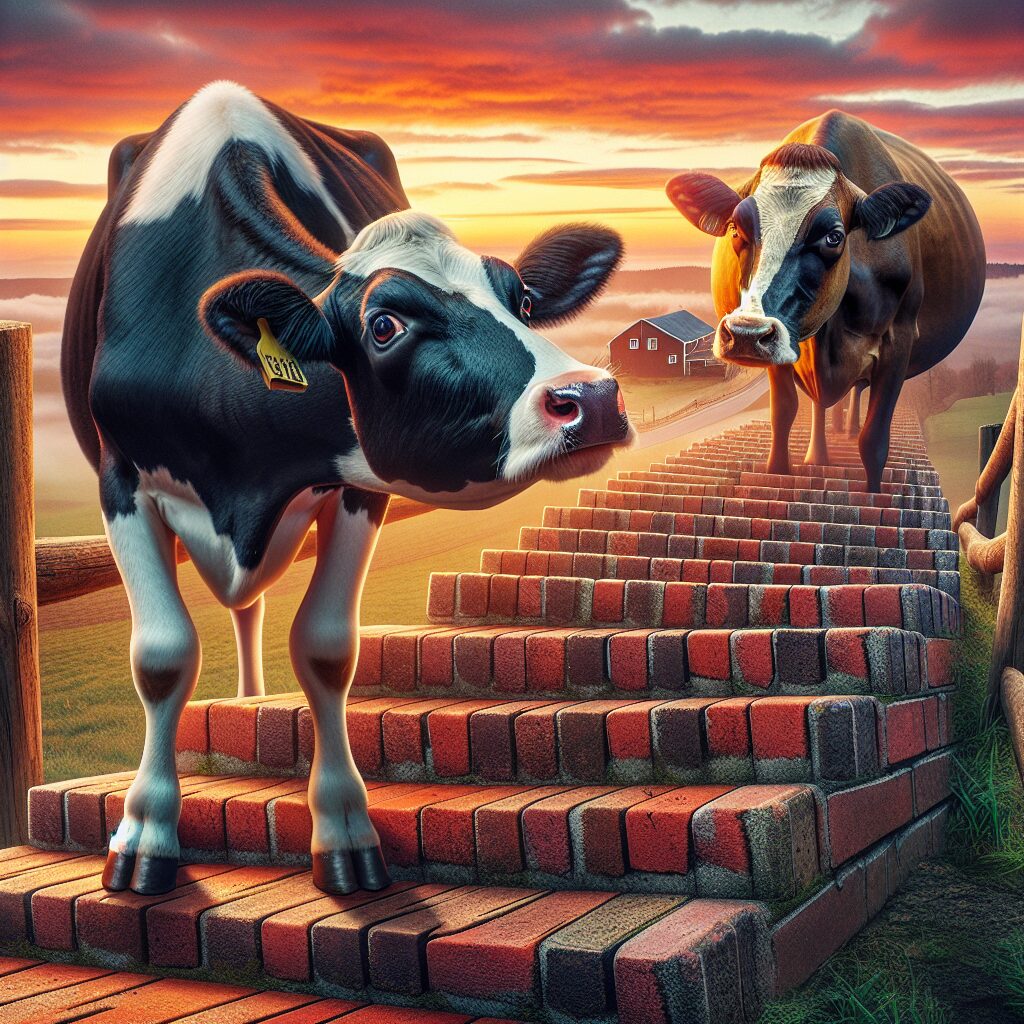 Por qué las vacas suben escaleras pero no pueden bajar