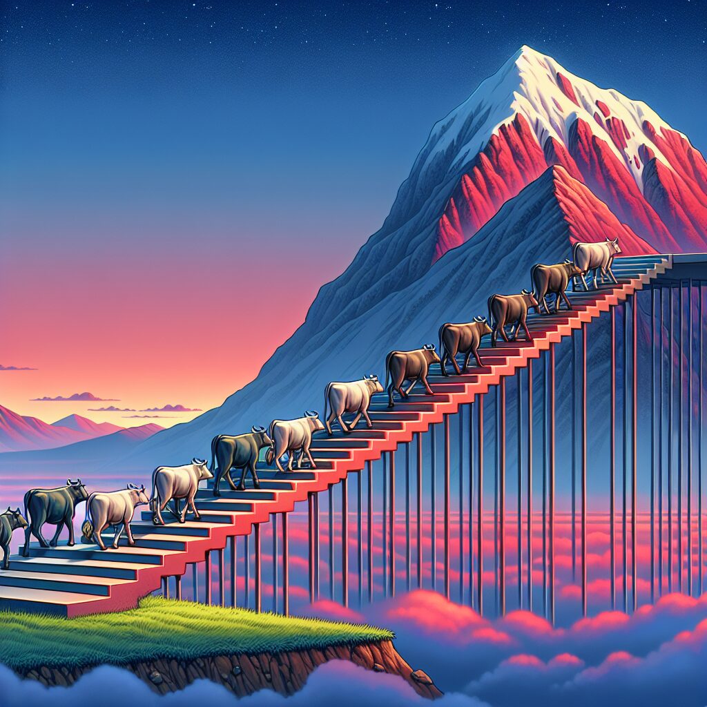 Por qué las vacas luchan con las escaleras