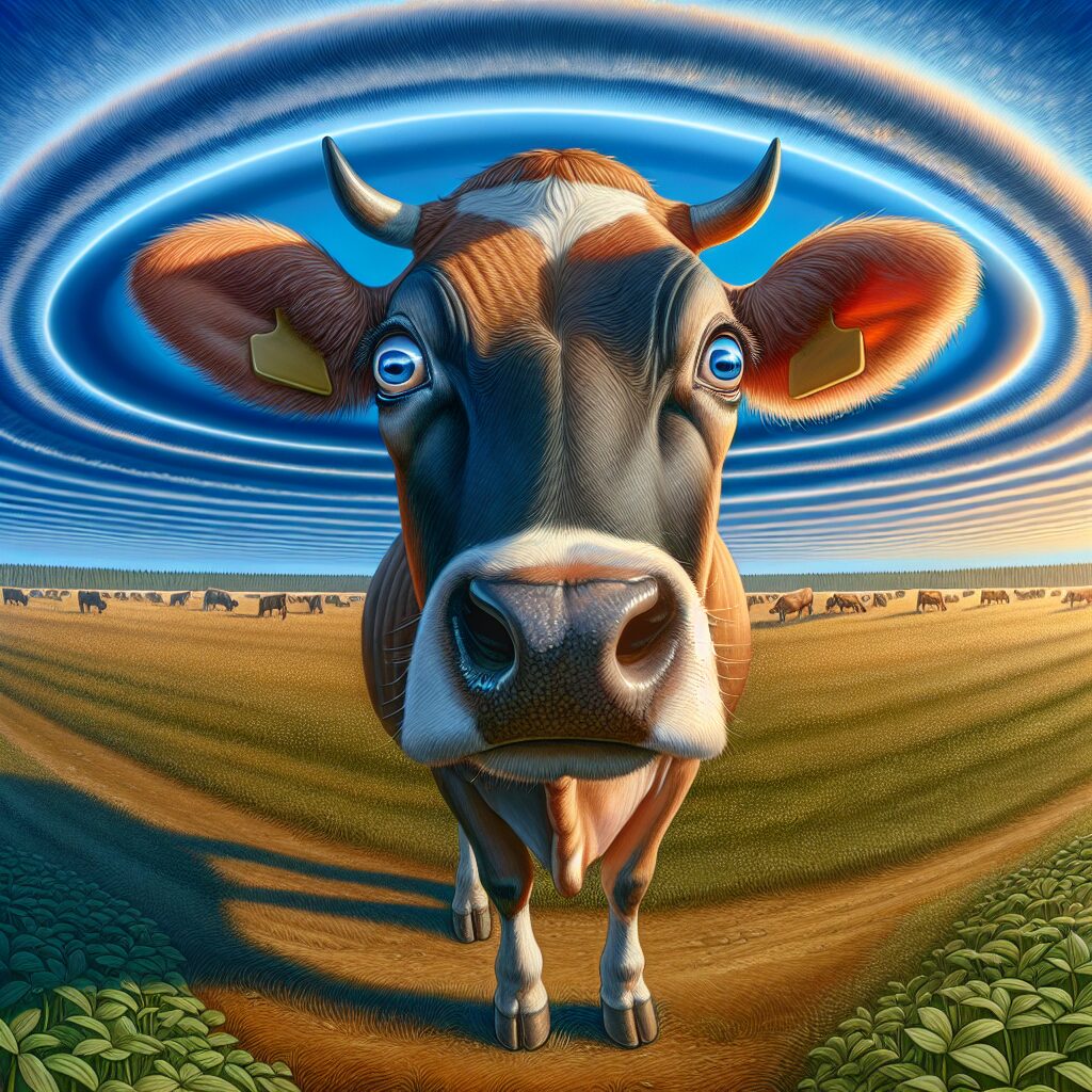Las vacas tienen una visión panorámica de casi 360 grados.