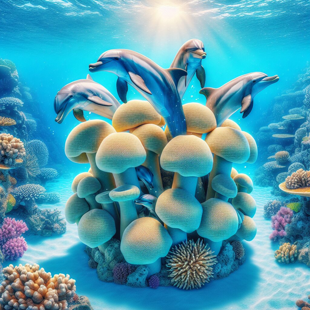 Delfines usando esponjas marinas como herramientas