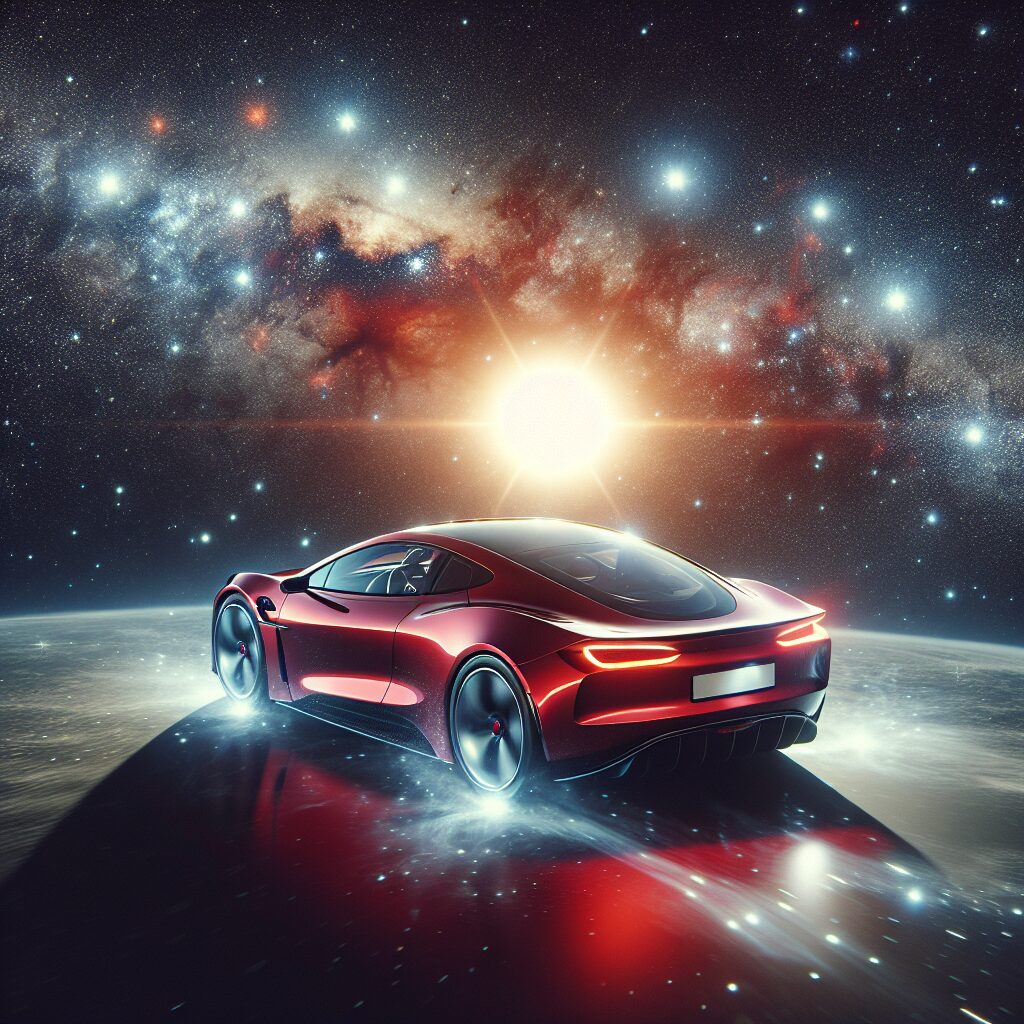 El Tesla Roadster de Elon Musk en el espacio