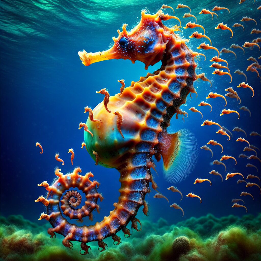 Caballitos de mar machos: el nacimiento único de la naturaleza