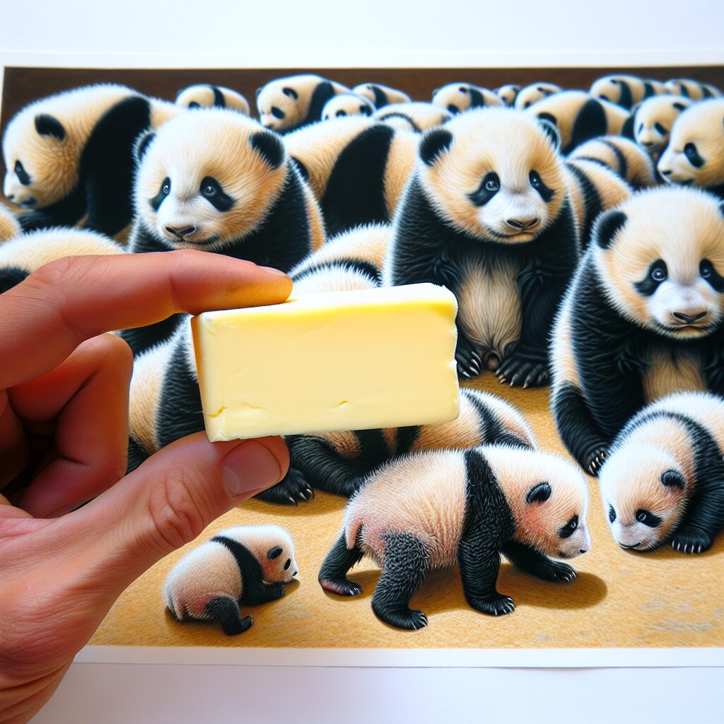Los pandas recién nacidos son del tamaño de una barra de mantequilla.
