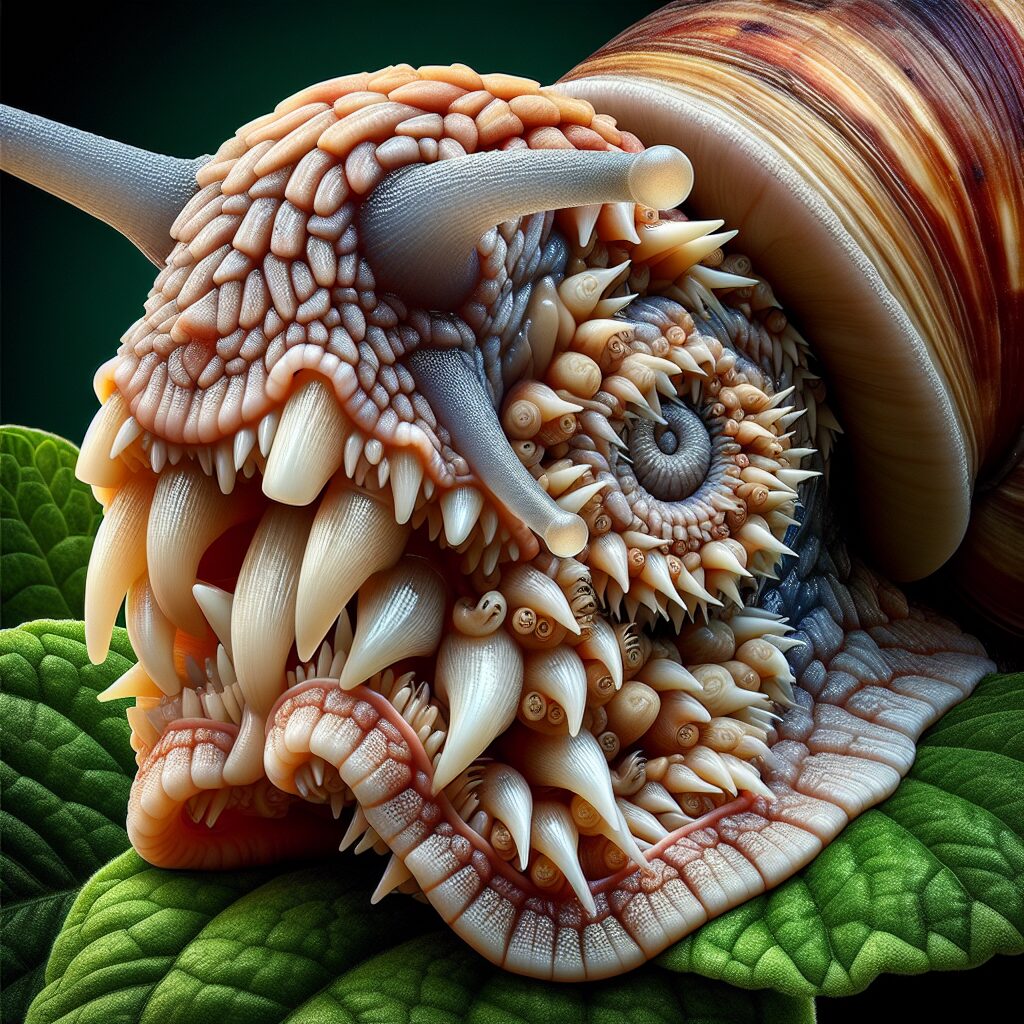 Los dientes microscópicos de los caracoles: una maravilla evolutiva