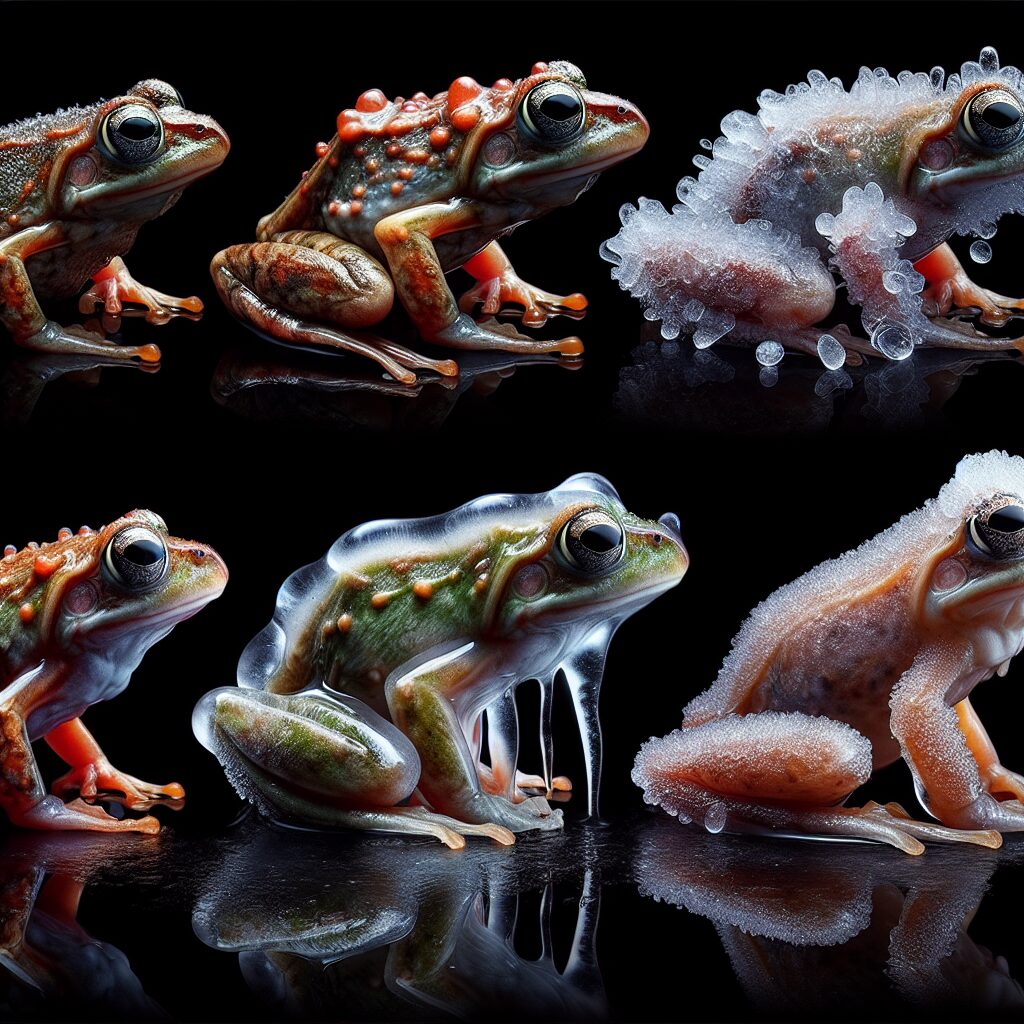 Ranas que se congelan y sobreviven