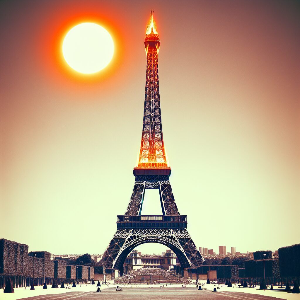 El crecimiento veraniego de la Torre Eiffel